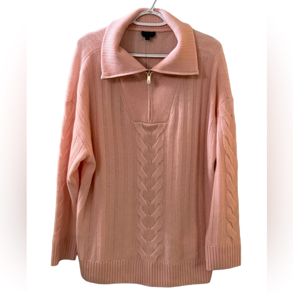 Talbots Pure Cashmere 1/4 Zip Sweater Size 2X